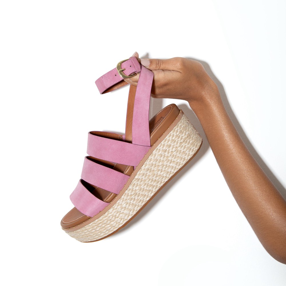 Fitflop Womens Wedge Pink - Eloise Espadrille Sandals - FX7306945